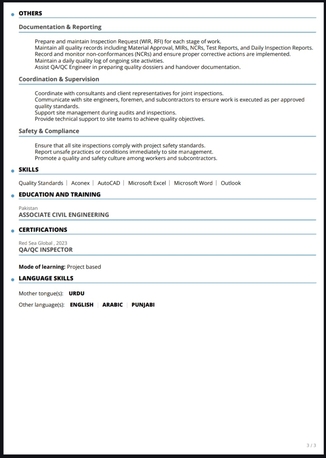 Riyadh, Job Seekers, Civil QA/ QC Inspector