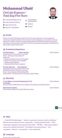 Riyadh, Job Seekers, Civil Site Inspector