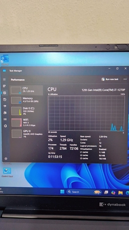 Jeddah, Computers, SAR 1550,  Toshiba Dynabook Tetra | I7 12th Gen | 16gb Ram | 15" Displayay