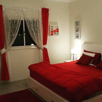 Jubail, Furniture, SAR 1500,  One Queen Size Bed In White With Two Side Tables And 6 Door Almira And Side Tables 2