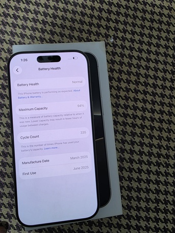 Khobar, Mobile Phones, SAR 2850,  IPhone 16 Pro 128gb Sale Swap 94 Battery Same As New