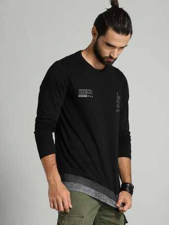 Mumbai, Clothing & Accessories, INR 1,  Roadster Men Black Printed Round Neck T-shirt