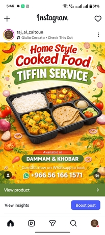Khobar, Food, SAR 23,  Home-style Cooked Food Tiffins Available In Dammam & Khobar