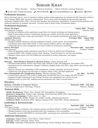 Riyadh, Job Seekers, Experienced Flutter Developer | Published Apps On Play Store & App Store | English & Arabi