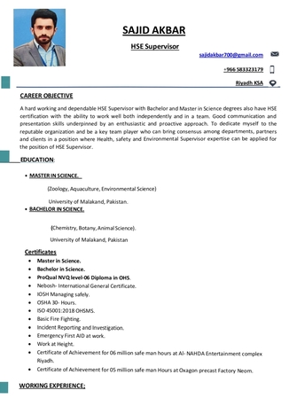 Riyadh, Job Seekers, HSE Supervisor | HSE Engineer.