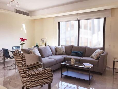 Abdoun, Apartments/Houses, JOD 12000/year,  Furnished,  2 BR,  120 Sq. Meter,  Furnished Apartment For Rent In Abdoun