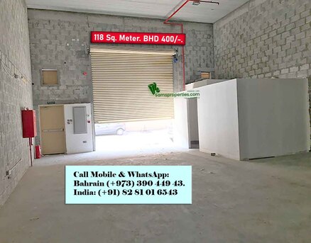 Hidd, Warehouses, BHD 430,  118 Sq. Meter,  Premium Store | Workshop | Food Units Rent - Option For Office & Mezzanine - Call 39044943