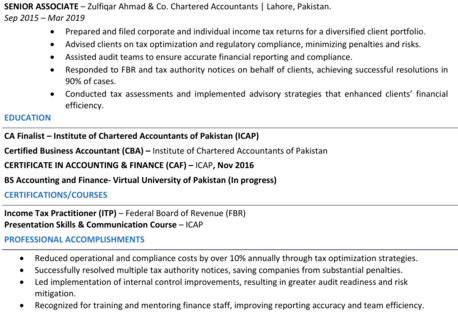 Riyadh, Job Seekers, Accountant|Senior Accountant|CA Finalist|10 Years Of Experience|SOCPA Eligible