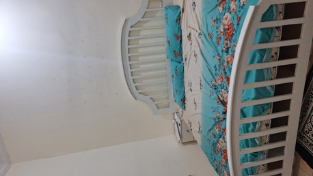 Jeddah, Furniture, SAR 950,  White Bed Set And Cupboard For Sell Price: SAR 950 (Negotiable)