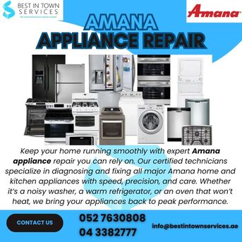 Dubai, Appliance Repair, Amana Home & Kitchen Appliances Repair Services