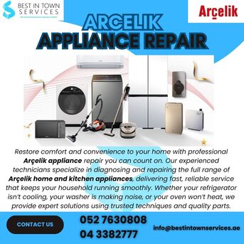 Dubai, Appliance Repair, Arcelik Home & Kitchen Appliances Repair Services