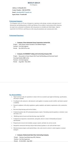 Riyadh, Job Seekers, Civil Engineer, Civil Site Engineer,civil Supervisor And Autocad Draftsman