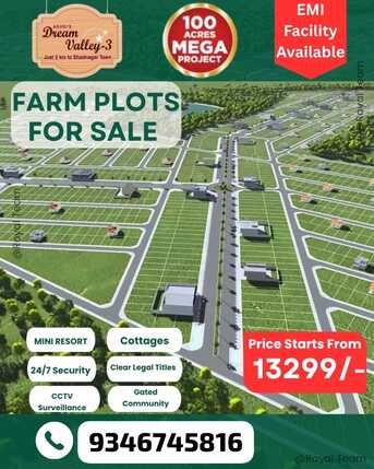 Hyderabad, Agricultural Land, INR 13299,  121 Sq. Yard,  FarmLand Plots For Sale Shadnagar