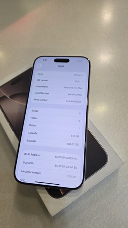 Dammam, Mobile Phones, SAR 4200,  IPhone 16 Pro Max 512 GB