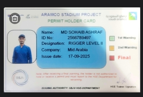 Riyadh, Job Seekers, Rigger Level 2/3