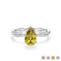 Yellow Sapphire Diamond Engagement Ring