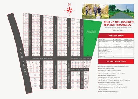 Hyderabad, Residential Plots, INR 13000,  245 Sq. Yard,  DTCP Open Plots Sale In Mirkhanpet Near Future City Kurmidda Village Sagar Highway