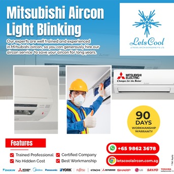 Singapore, Air Conditioning, Mitsubishi Aircon Light Blinking