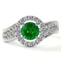 USD 1648,  Premium 0.71cttw Lab Grown Emerald Engagement Ring At GemsNY