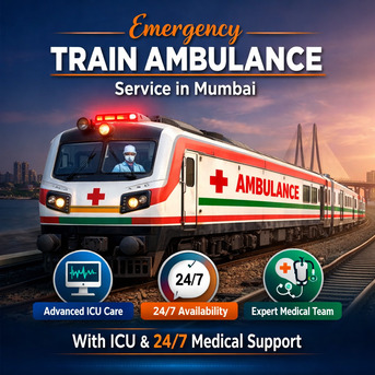 Mumbai, Health & Beauty Items, INR 50000,  Emergency Train Ambulance Service In Mumbai With ICU & 24/7 Medical Support