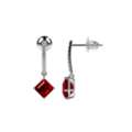 USD 2826,  Ruby Earrings With Round Diamonds