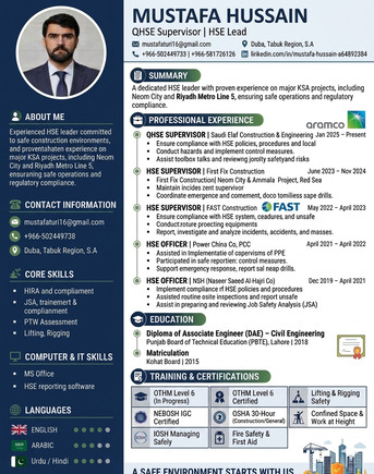 Riyadh, Job Seekers, HSE Supervisor  | Sr HSE Officer