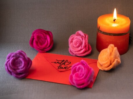 New York, Household Items, USD 54,  Elegant Handmade Felt Valentine&rsquo;s Roses For Lasting Love