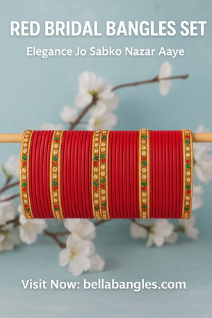 Jaipur, Jewelry, INR 2800,  Red Bridal Bangles Set In Gold Finish For Wedding Wear