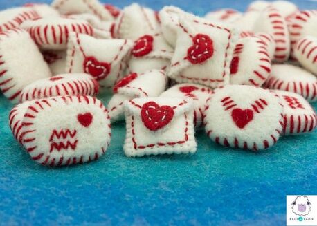 New York, Household Items, USD 41,  Charming Handmade Felted Valentine&rsquo;s Love Notes For Heartfelt Gifting At Felt And Yarn