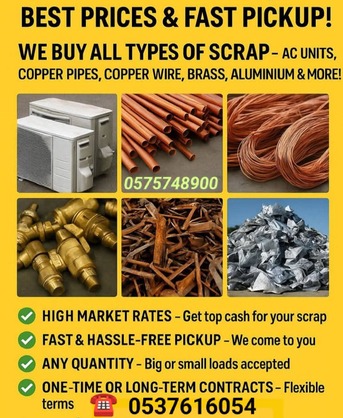 Riyadh, Items Wanted, We Buying Different Types Of Leftover Metal Scraps Items 0575748900