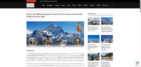 Mumbai, Travel, What Is The Official Helicopter Ticket Price For Vaishno Devi During Chaitra Navratri 2026