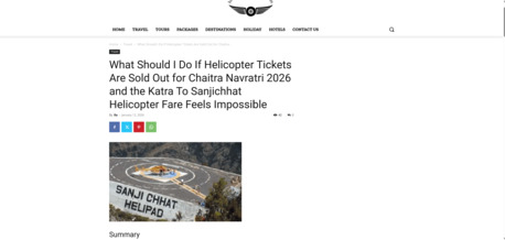 Mumbai, Travel, What To Do If Vaishno Devi Helicopter Tickets Are Sold Out During Chaitra Navratri 2026