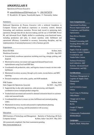 Riyadh, Job Seekers, Available Immediately: Operations & Warehouse Coordinator  - Transferable Iqama