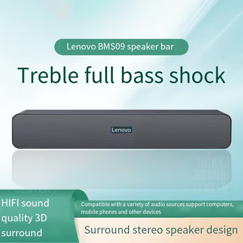 Manama, Home Audio, BHD 9,  Lenovo BMS09 Desktop Multimedia Speakers Feature Dual Speakers For Surround Sound Cinema