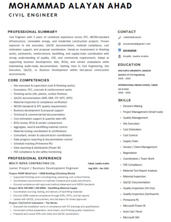 Riyadh, Job Seekers, Civil Engineer | Business Development Engineer | Saudi Council Registered Engineer