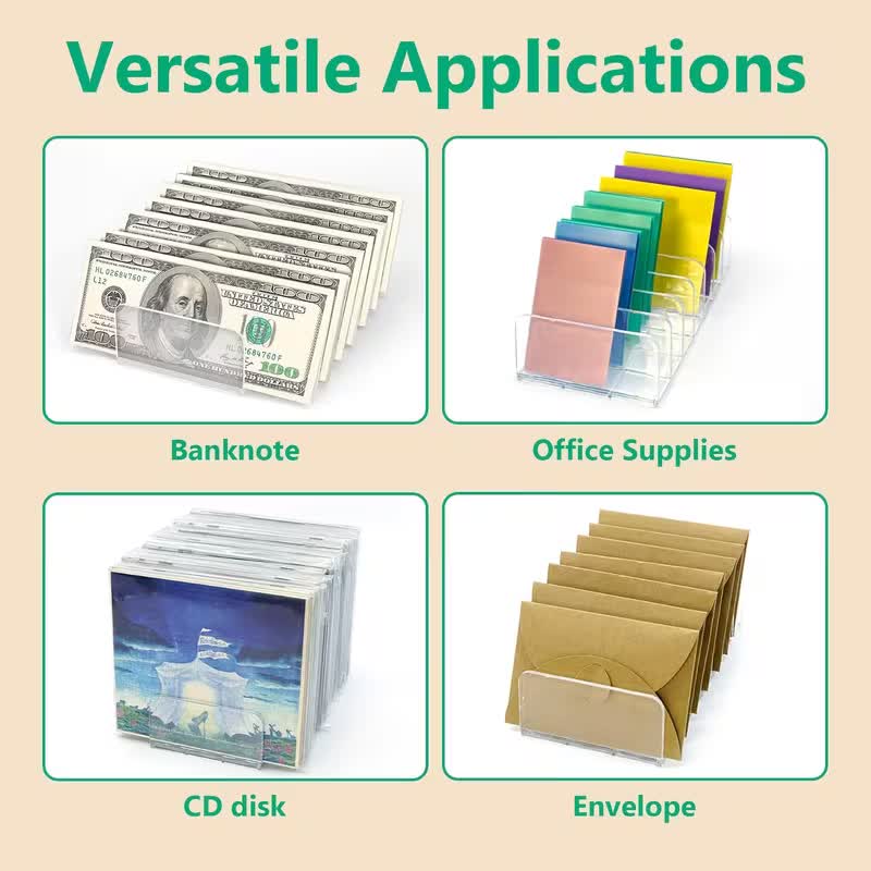 Manama, Collectibles, BHD 2,  Mail Organizer Plastic Desk Cash Tray, 7 Section Divided Vanity Organize Holder
