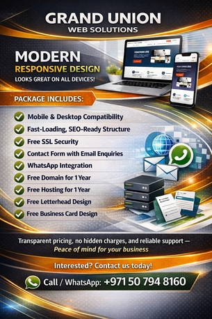 Dubai, ERP, Vyapar Software Partner In The UAE And GCC - Grand Union Web Solutions