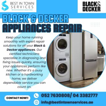 Dubai, Appliance Repair, Black & Decker Home & Kitchen Appliances Repair Services