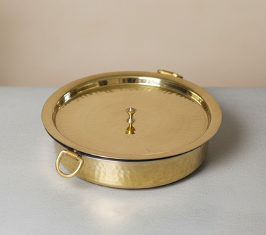 Melbourne, Household Items, Handcrafted Brass Lagan With Lid - Flat Base Biryani Handi Australia