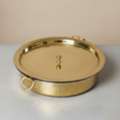 Handcrafted Brass Lagan With Lid - Flat Base Biryani Handi Australia