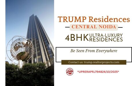 Noida, Real Estate For Sale, INR 180000000,  4 BR,  2800 Sq. Feet,  Trump Towers Central Noida | Elite 4 BHK Apartments Skyline Serenity