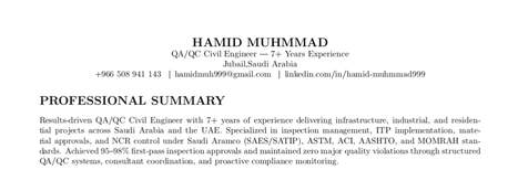 Riyadh, Job Seekers, Civil Engineer/QC Engineer