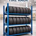 Heavy-Duty Portable Tire Rack For Warehouse & Transport Use