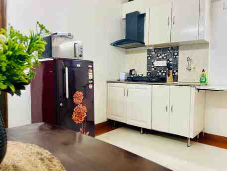 Mumbai, Apts/Flats Wanted, INR 5242/day,  Furnished,  Studio,  450 Sq. Feet,  Studio Defence Colony Mkt - Kitchen, Balcony