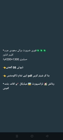 Islamabad, Jobs, Urgent Required Crane Driver & Indoor Cleaner For Saudia 🇸🇦