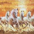 Running Horses Vastu Canvas Painting