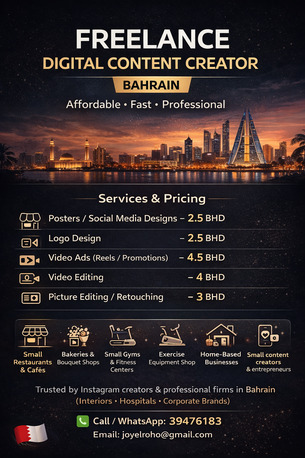 Salmabad, Job Seekers, Freelance Digital Content Creator &ndash; Bahrain
