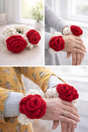 Al Rakah Al Janubiyah, Clothing & Accessories, SAR 100,  Every Flower Tells A Story 🌸 Lovingly Handcrafted Crochet Wrist Florals Designed To Bring
