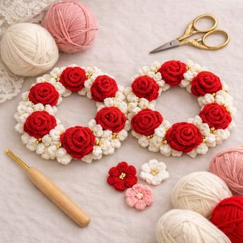 Al Rakah Al Janubiyah, Clothing & Accessories, SAR 100,  Every Flower Tells A Story 🌸 Lovingly Handcrafted Crochet Wrist Florals Designed To Bring