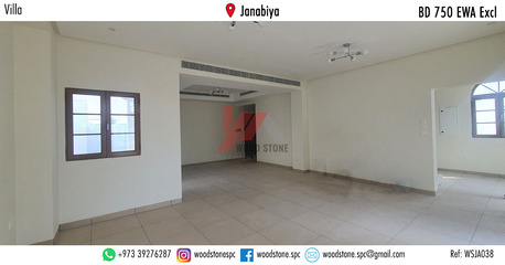 Janabiya, Villas, BHD 750,  220 Sq. Meter,  Semi-furnished 4 Bedroom Villa, Janabiya - BD 750 Excl WSJA038